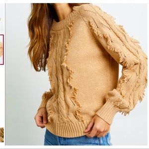 Rails Tan Cowl Neck Sweater